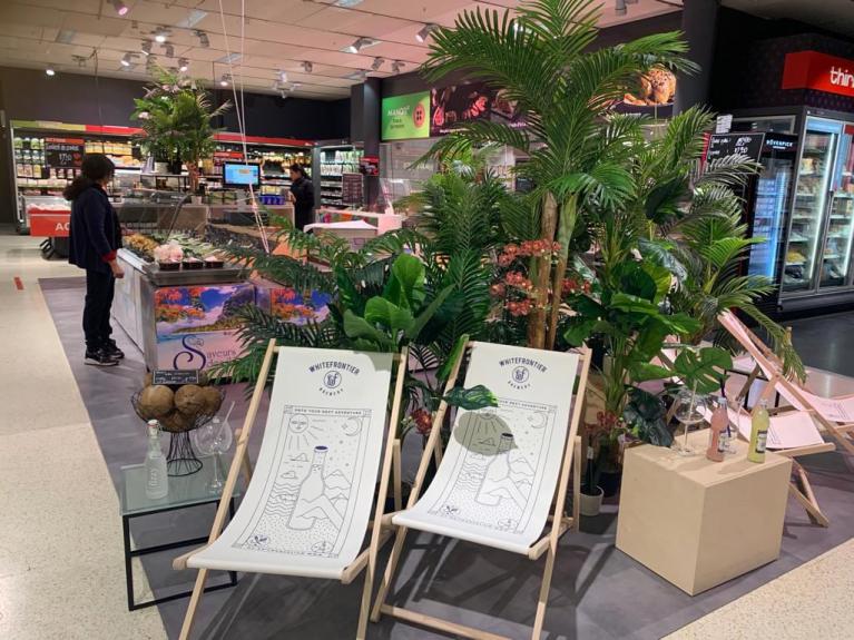 Stand dégustation produits SdI - Manor Sion